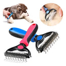 Rasqueadeira Removedora de Pelos Mortos Para Pets Gatos Grande Azul e Preto