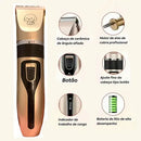 Kit Máquina de Tosa Pet Profissional Recarregável para Cães e Gatos