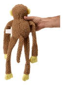 Brinquedo de Pelúcia Macaco Elo Imports com Apito para Cães Cor Marrom
