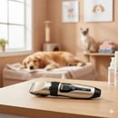 Kit Máquina de Tosa Pet Silenciosa Completa para Cães e Gatos Dourada