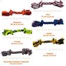 Kit Brinquedo Mordedor de Corda Fio Dental Pet para Cães Pequenos
