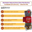 Mordedor Natural Rocambole Mineiro de Pele Bovina para Cães Alecrim Pet 1 Unidade