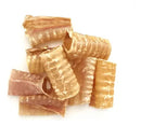 Traqueia Bovina Natural 3 Polegadas Kit com 12 Petiscos Mordedores para Cachorros