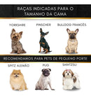 Cama Pet Box Estofada Suede Conforto Premium para Cachorro Pequeno Bege