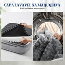 Cama Pet Grande Ortopédica com Suporte Cervical e Base Impermeável 91x68x16.5