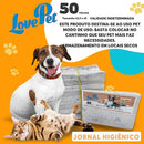 Jornal Higiênico para Pets e Gatos Kit com 6 Pacotes 50 Folhas Cada
