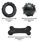 Kit 3 Mordedores Pet para Cães Porte Médio e Grande