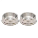 Kit com 2 Potes Pet em Alumínio Pesado Polido 700ml para Cães Pequenos