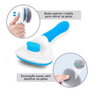 Escova Automática Removedora de Pelos para Pets Cães e Gatos Cor Azul