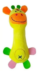 Kit 3 Brinquedos de Pelúcia Pet para Cães e Gatos Girafa Porco e Macaco