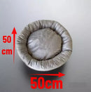 Cama Pet de Pelúcia Redonda 50x50 para Cães e Gatos Super Conforto