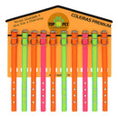 Coleira Pet em Nylon com Brilho Seda Tamanho M para Cães e Gatos Mix de Cores