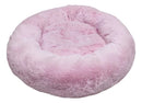 Cama Pet Nuvem Redonda de Pelúcia Super Macia 50x50 Rosa para Cães e Gatos