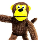 Mordedor de Pelúcia Macaco com Apito 40cm Brinquedo Pet para Cães Marrom