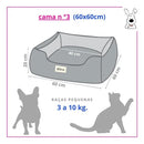 Kit Cama Pet com Coberdrom 4 Peças 60x60cm para Cães e Gatos Rosa Bebê
