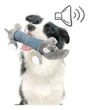 Brinquedo de Pelúcia Pet com Apito Happy Day Elefante Cinza para Cães e Gatos