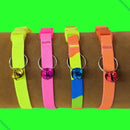 Coleira Elástica para Gatos com Guizo Regulável 17 a 30 cm Cores Flúor