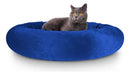 Caminha Pet Redonda de Pelúcia Confortável para Cachorros e Gatos Azul Bic