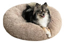 Caminha Nuvem Pet Redonda de Pelúcia 50cm para Cães e Gatos Marrom Claro