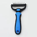 Rasqueadeira Removedora de Pelos Mortos Para Pets Gatos Grande Azul e Preto