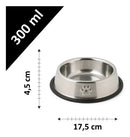 Kit com 2 Tigelas Pet em Inox 300ml para Cães de Porte Médio