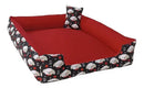 Cama Pet Grande 70x80 com Zíper Lavável Conforto e Praticidade Cor Vermelha