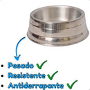 Kit com 2 Potes Pet Pesados Polidos 1250ml para Ração e Água Cães