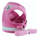 Peitoral Colete Refletivo com Guia para Cachorro Tamanho GG Rosa