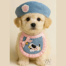 Fantasia Pet Luxo com Chapéu Boina e Bandana para Cães e Gatos