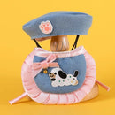 Fantasia Pet Luxo com Chapéu Boina e Bandana para Cães e Gatos