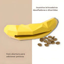 Brinquedo Pet Interativo Recheável em Formato de Pera para Cachorro Cor Banana