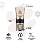 Kit Máquina de Tosa Pet Profissional para Cães e Gatos Bivolt Dourado Escuro