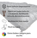 Colchonete Pet Tamanho G 70x60cm Confortável para Cães e Gatos