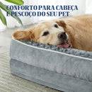 Cama Pet Grande Ortopédica com Suporte Cervical e Base Impermeável 91x68x16.5