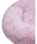 Cama Pet Nuvem Redonda de Pelúcia Super Macia 50x50 Rosa para Cães e Gatos