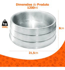 Kit com 2 Vasilhas Pet Pesadas para Ração e Água Médio e Grande