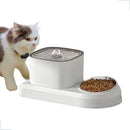 Fonte de Água Pet Automática com Comedouro 2 em 1 para Cães e Gatos