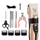 Kit Máquina de Tosa Pet Silenciosa para Cães e Gatos Grande e Pequeno Bivolt Dourada