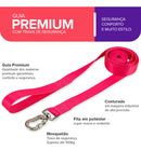 Guia Longa 2 Metros para Cães Passeio e Adestramento Rosa Tamanho Grande