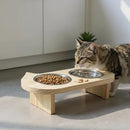 Comedouro e Bebedouro Pet Elevado com 2 Potes Tamanho P para Cães e Gatos