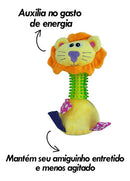 Kit 2 Pelúcias Divertidas Para Cachorros Macaco e Leão Savana Pet