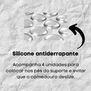 Comedouro Pet Elevado com 2 Tigelas Inox Tamanho G Cor Madeira