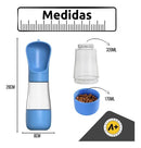 Garrafa Bebedouro e Comedouro Pet Portátil 2 em 1 Água e Ração