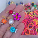 Caixa de Laços Elásticos Pet Sortidos para Penteado Banho e Tosa