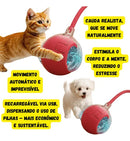 Bola Pet Inteligente Giratória Recarregável USB para Cães e Gatos