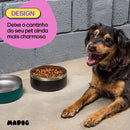 Comedouro Pet Madog em Inox Antiderrapante 1L Branco para Ração e Água