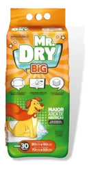 Tapete Higiênico Mr Dry Big Super Absorvente 80x60cm 30 Unidades