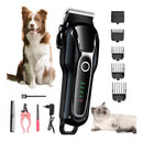 Máquina de Tosa Pet Recarregável com Display Kemei Profissional Prata