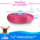 Caminha Pet Redonda de Pelúcia Macia para Cães e Gatos Rosa Aleplush