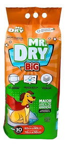 Tapete Higiênico Mr Dry Big Super Absorvente 80x60cm 30 Unidades